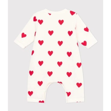 Tutina imbottita cuori cotone Neonata 0/36