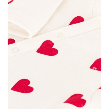 Tutina imbottita cuori cotone Neonata 0/36