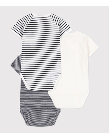Confezione 3 body marinière Neonata 0/36