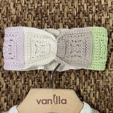 Pagliaccetto e fascia in filo di cotone Completo e Pagliaccetto