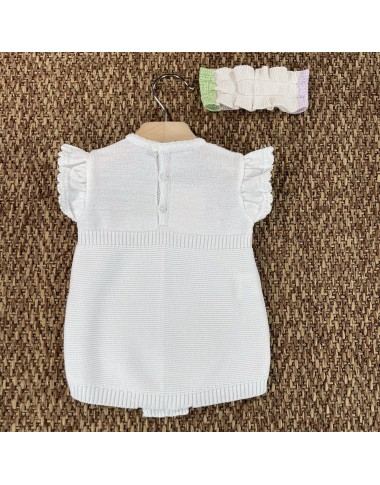 Cotton thread romper and headband