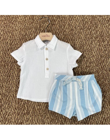 Completo camicia e bermuda Neonato 0/36