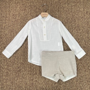 Completo camicia e bermuda Neonato 0/36