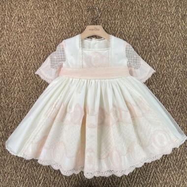 Abito tulle e macramè elegante Bimba 2/8 anni