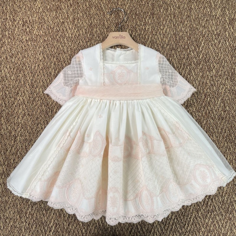 Abito tulle e macramè elegante Bimba 2/8 anni