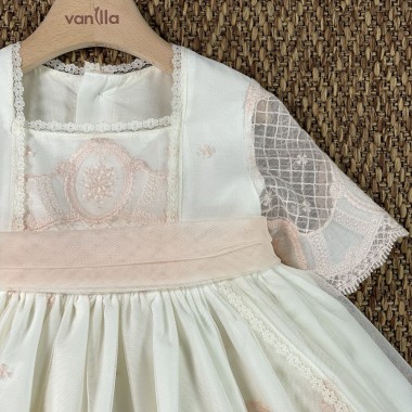 Abito tulle e macramè elegante Bimba 2/8 anni
