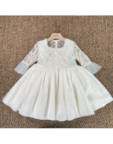 Abito tulle e macramè elegante Bimba