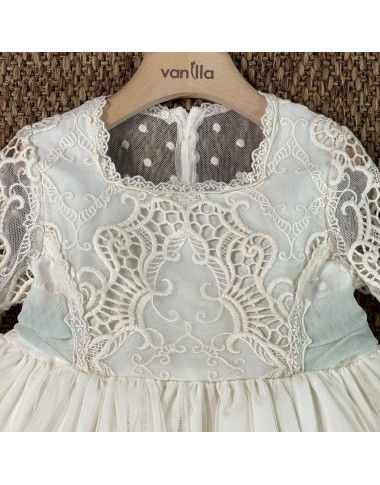 Abito tulle e macramè elegante Bimba