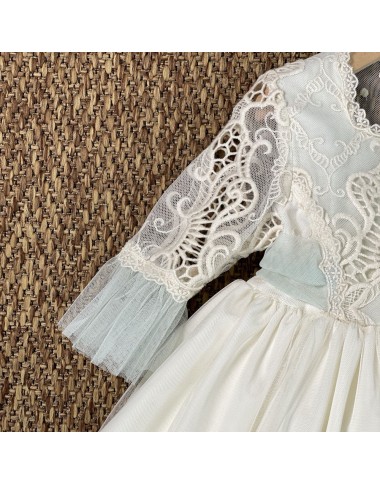 Abito tulle e macramè elegante Bimba