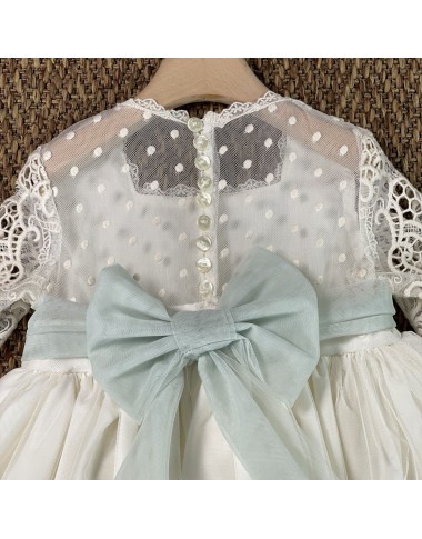 Elegant tulle and macramé dress