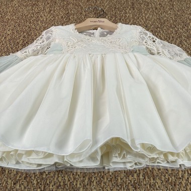 Abito tulle e macramè elegante Bimba