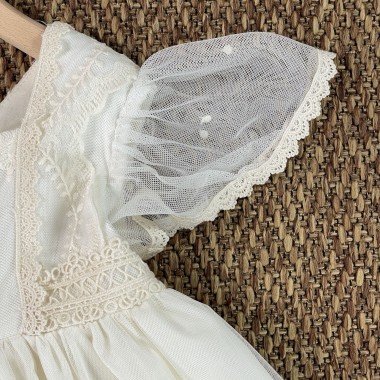 Abito tulle e macramè elegante Bimba 2/8 anni