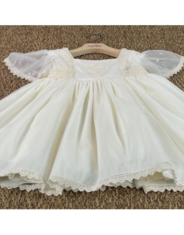 Elegant tulle and macramé dress