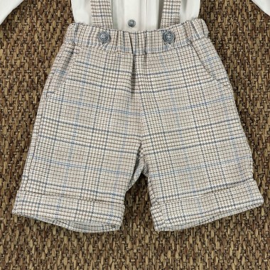 Completo camicia bermuda e papillon Neonato 0/36