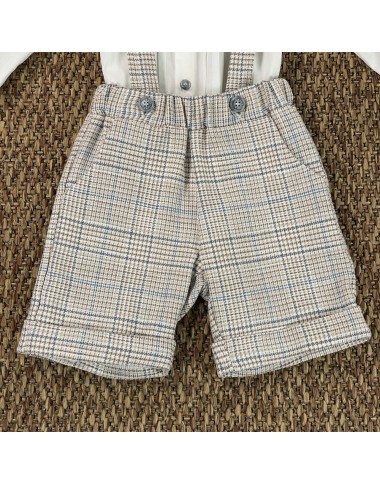 Completo camicia bermuda e papillon Neonato 0/36