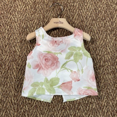 Top con fiocco sul retro Bimba 2/8 anni