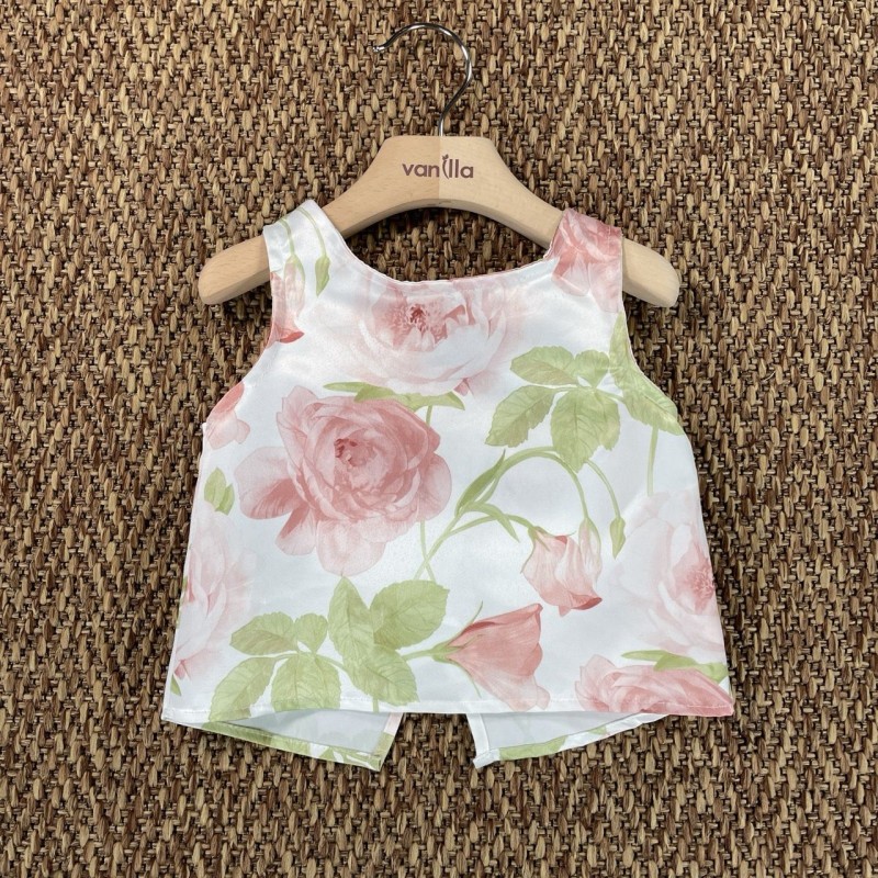 Top con fiocco sul retro Bimba 2/8 anni