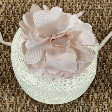 Borsetta in paglia con fiore mikado Accessori