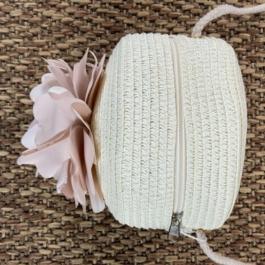 Borsetta in paglia con fiore mikado Accessori