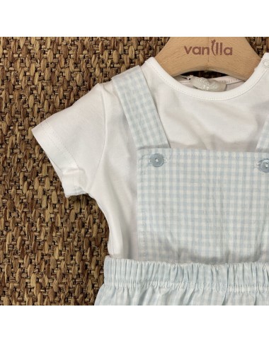 Salopette and knit vichy