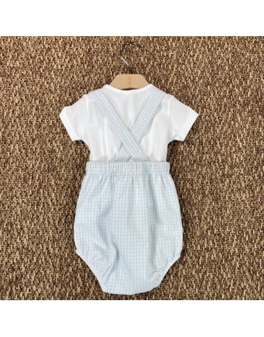 Salopette e maglia vichy Neonato 0/36