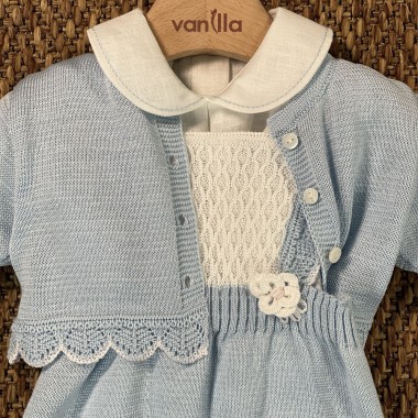 Completo nascita in filo e lino Completo e Pagliaccetto