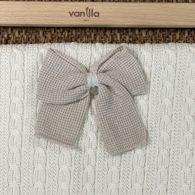 Coperta trecce e fiocco in filo di cotone Coperta e Lenzuola