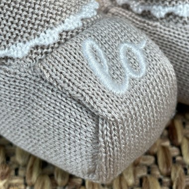 Babbucce love in filo di cotone Cappello e Babbucce