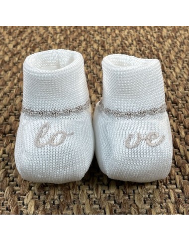 Babbucce love in cotton thread