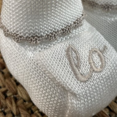 Babbucce love in filo di cotone Cappello e Babbucce