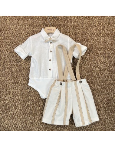 Bermuda shirt and bow tie set