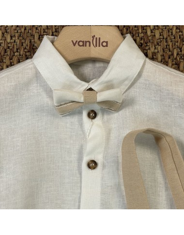 Completo camicia bermuda e papillon Neonato 0/36