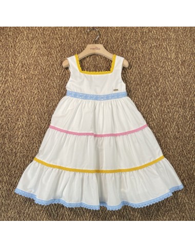 Crochet Poplin Dress