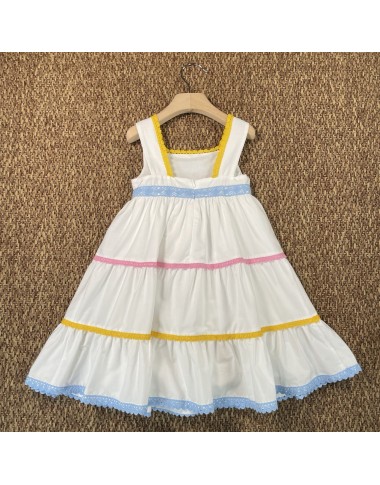 Crochet Poplin Dress