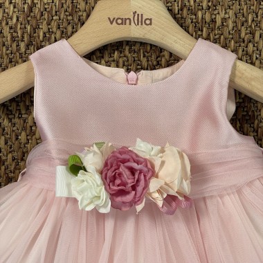 Abito cerimonia in tulle Neonata 0/36