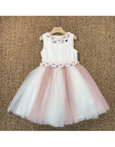 Dress tulle bicolor braid