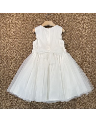 Abito tulle bicolore treccia Bimba 2/8 anni
