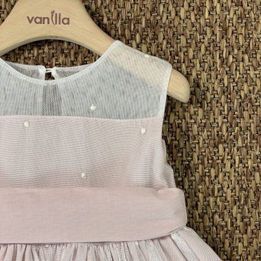 Abito in lino e macramè Bimba 2/8 anni