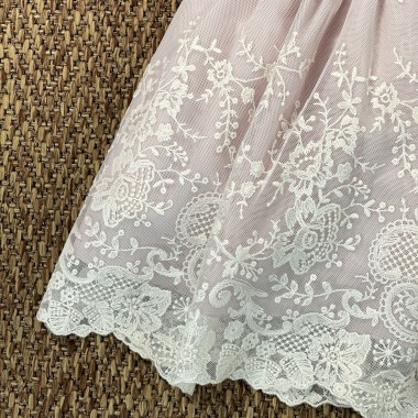 Abito in lino e macramè Bimba 2/8 anni