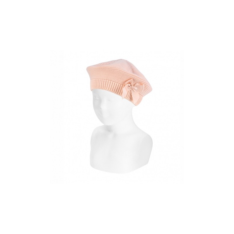 Basco in filo con fiocco Cappello e Guanti