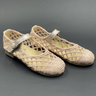 Ballerina rafia intrecciata Scarpe