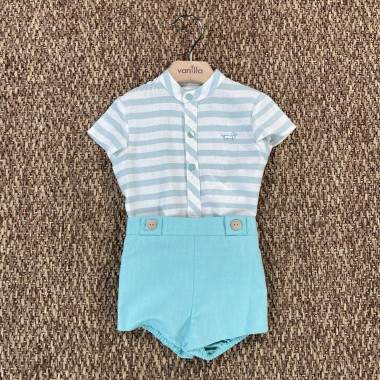 Completo camicia e bermuda Neonato 0/36