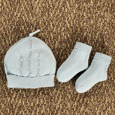 Cappello e babbucce in cotone organico Cappello e Guanti