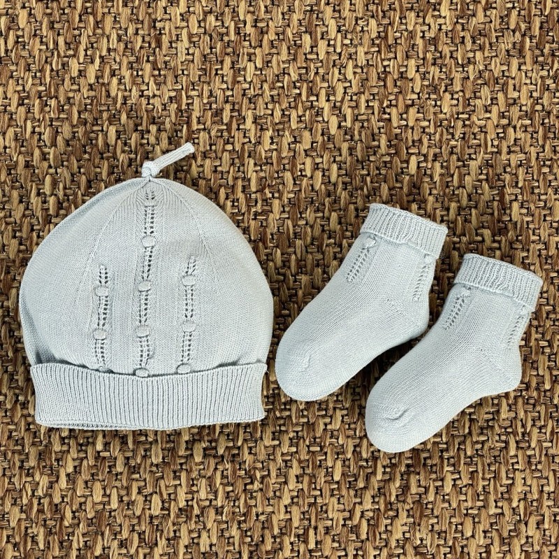 Cappello e babbucce in cotone organico Cappello e Guanti