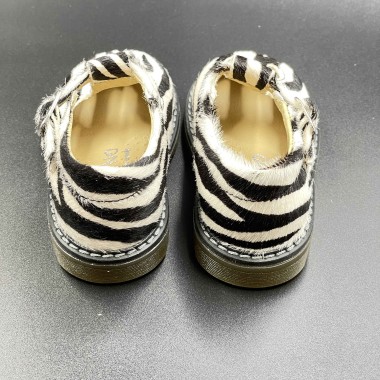 Zebra pony skin shoe