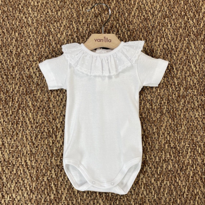 Body collo Plumetis Body Manica Corta