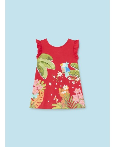 Serigraphed jersey dress