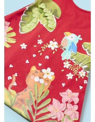 Serigraphed jersey dress