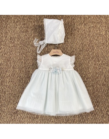 Abito e cuffietta battesimale Neonata 0/36