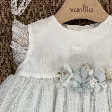 Abito e cuffietta battesimale Neonata 0/36